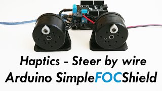 Arduino Field Oriented Control FOC Haptic control example  SimpleFOCShield [upl. by Eniladam30]