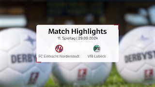 Anschlusstreffer für Norderstedt kommt zu spät gegen VfB Lübeck l Regionalliga Nord 11 Spieltag [upl. by Ettennek]