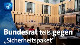 Bundestag verabschiedet „Sicherheitspaket“ – Bundesrat lehnt es in Teilen ab [upl. by Ravi]