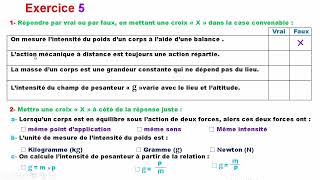 Exercice 5 le poids et la masse 3APIC [upl. by Sophy]