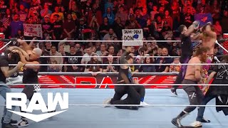 Seth Rollins Sami Zayn Battle for Title Chaos Breaks Out  WWE Raw Highlights 11623  WWE on USA [upl. by Yerggoeg686]