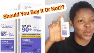 Disaar Sunscreen Lotion 90Spf water resistant Review  Why You Need Sunscreen disaarsunscreen [upl. by Judie37]