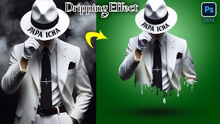 How to make a dripping effect  Photoshop tutorial Thila bro [upl. by Andromede]