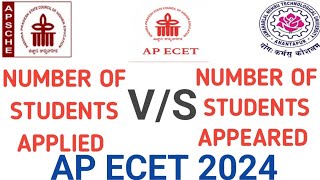 Number of students applied and appeared for ap ecet 2024 exam ap ecet 2024 applied students [upl. by Shira258]