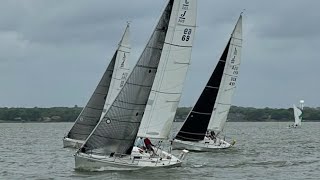 J105 heavy air one design racing with onboard crew discussion and tactics 128 KTS of boat speed [upl. by Nikki]