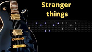 Stranger Things  Tutorial guitar Tabs ميشيل جريمالدو [upl. by Ansel125]