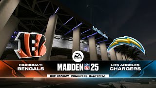 Madden 25  Cincinnati Bengals  Los Angeles Chargers  Week 11 Sunday Night Football [upl. by Asek]