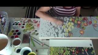 How to paint lily pads with watercolor on paper a time lapse video [upl. by Jemmie]