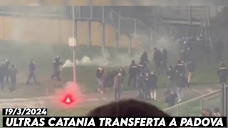 ULTRAS CATANIA TRANSFERTA A PADOVA  Padova vs Catania 1932024 [upl. by Feilak594]