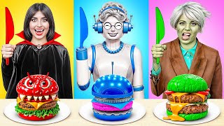 Défi De Cuisine GrandMère Robot vs Vampire vs Zombie par Multi DO Challenge [upl. by Gass]