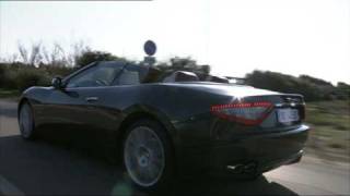 New Maserati GranCabrio 2010 Driving Shot Car to Car [upl. by Atyekram]