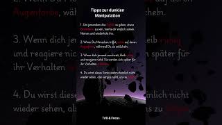 Tipps zur dunklen Manipulation darkpsychology mindset facts zitate motivation [upl. by Legge]