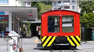 Vitznau  Rigi cogwheel train playing games with the turn table [upl. by Nnylsaj196]