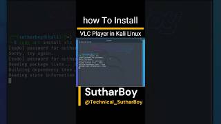 How to Install VLC Player In Kali Linux  Kali Linux terminal Command  Kali Linux Course  shorts [upl. by Aretta476]