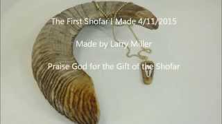 Made my First Rams Horn Shofar  Pictures and Sound [upl. by Ahtabbat]