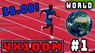 1 Mens 4x100m in the World Team USA  Texas Relays [upl. by Licna]