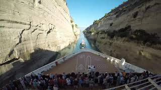 Braemar making history transiting the Corinth Canal [upl. by Kcirddot]