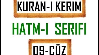 Kuran 9 CÜZ Kuran Kerim Hatmi Şerif Hatim arapça türkçe mukabele Quran muslim islam [upl. by Asilaj]