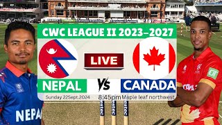 NEPAL VS CANADA ODI MATCH ANALYSIS LIVE ICC LEAGUE 2 32ND MATCH  NEP VS CAN 2024 LIVE COMMENTRY [upl. by Yzdnil]