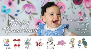 Haley In Onederland  Alice In Wonderland Themed 1st Birthday Party  CreateampCapture [upl. by Nisa351]