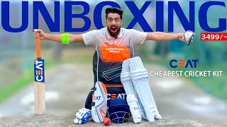 UNBOXING a New CEAT Cricket Kit  Full Size Cheapest Kit For Beginners [upl. by Ecerahc]