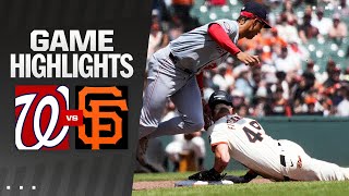 Nationals vs Giants Game Highlights 41024  MLB Highlights [upl. by Ansley]