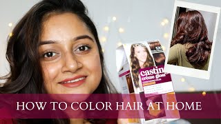 HOW TO COLOR HAIR AT HOME  LOREAL CASTING CREME GLOSS PRALINE BROWN 530  ROSHNEE DHOTE [upl. by Dionis]