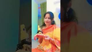 Radhe Krishna 🦚Naina jo mile hai sarkar se🌿🌹love​shorts​viral​ rajputisong rajputibaisadance [upl. by Modie]