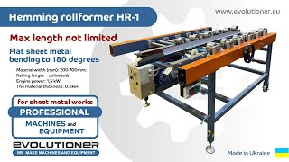 Hemming rollformer HR1 Production process of one side and both side hem [upl. by Profant]