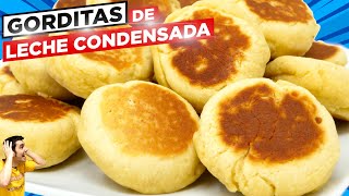 GORDITAS de LECHE CONDENSADA😍🍪😋 SIN HORNO de LECHERA O NESTLE DELICIOSAS y JUGOSAS Receta  774 [upl. by Christenson718]