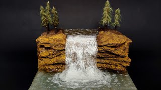 How to make a Waterfall Diorama  Epoxy Resin Art [upl. by Eudora]