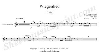 Schubert  Wiegenlied  Treble Recorder [upl. by Gney]