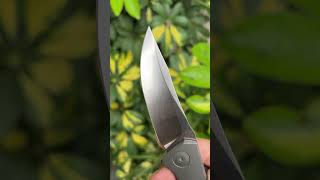 Reconnaissance Adzin Flipper – Stonewash M390 Blade – Stonewash Titanium Handle Knife From Recon 1 [upl. by Rurik804]