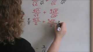 Lesson 19  Adding fractions with Radicals in Denominator [upl. by Ynnhoj181]