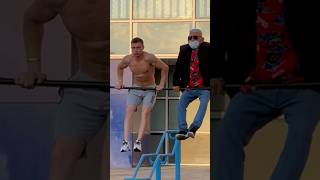 Young VS Old man 👴🏻 muscle ups Challenge 💪🔥 [upl. by Corso]