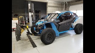 2018 CAN AM MAVERICK X3 XRC ALPINE FLEX PLOW REVIEW [upl. by Charpentier927]