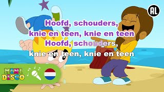 HOOFD SCHOUDERS KNIE EN TEEN  Kinderliedjes  Karaoke  Minidisco [upl. by Carling]