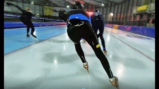 Schaatsen in Kardinge met schaatsclub Bedum [upl. by Dnalyag609]