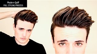 Undercut Hairstyle  Modern Quiff  FULL PROCESS NO EDITS  Mens Hair Tutorial [upl. by Haram]