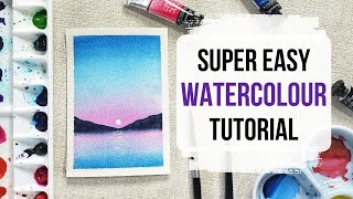 EASY watercolour painting for beginners 10 minute tutorial [upl. by Rasla681]