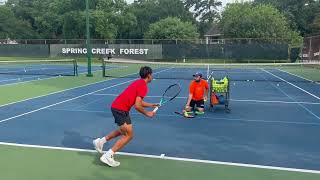 Tennis training with Josh Lup  develops tennis players  Spring Woodlands Tennis Academy [upl. by Zhang]