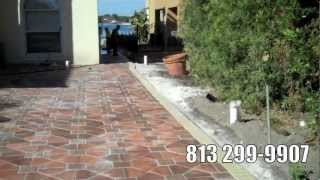 HOW TO LAY BRICK PAVERS ON DRIVEWAY PATIO WALKWAY amp POOL DECK TAMPA 813 2999907 [upl. by Wilek]