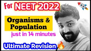 quotOrganism amp Populationquot In One Shot 🔥🔥 Neet 2021 Final Revision [upl. by Hairem]