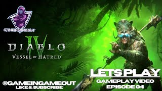 Lets play Diablo IV Vessel of Hatred  Part 04  Campaign Darkening Clouds to A Deeper Sickness [upl. by Yeffej]