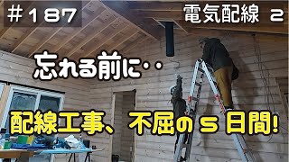 ≪週末DIYから始める移住への道≫ ＃187 忘れる前に終わらせろ！ひたすら配線した不屈の5日間！（電気配線工事その２） ≪アラフィフ開拓≫ [upl. by Aratas]