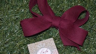 DIY TUTORIAL COMO FAZER LAÇO BOUTIQUE DE VIES  HAIR BOW [upl. by Thacher685]