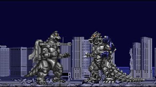 MUGEN Kaiju  Super Mechagodzilla Vs Kiryu [upl. by Radnaxela]