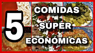 Comidas Súper Económicas 5 Comidas sencillas parati fypシ゚ viral recetas comida [upl. by Goto814]