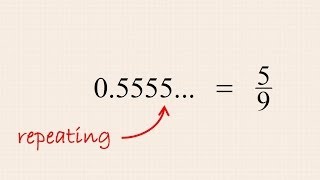 PreAlgebra 20  Converting Repeating Decimal Numbers to Fractions [upl. by Spiegelman]