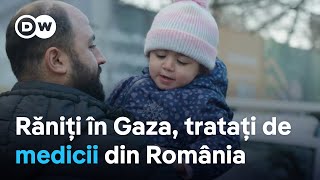 Copii răniți în Gaza tratați de medicii din România [upl. by Ierdna]